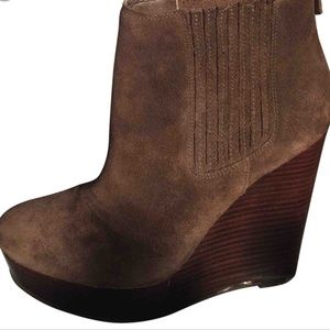 3x$30 Ankle Suede Wedge Booties MICHAEL KORS